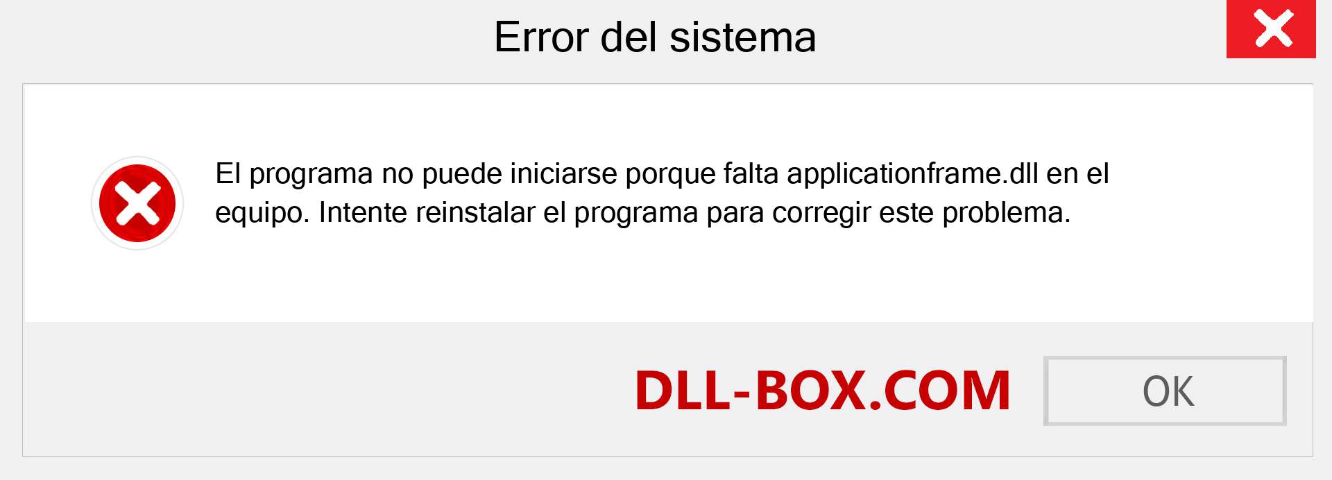 ¿Falta el archivo applicationframe.dll ?. Descargar para Windows 7, 8, 10 - Corregir applicationframe dll Missing Error en Windows, fotos, imágenes